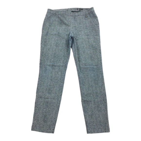 Didi Pretty Different Polka Dot Skinny Leg Back Zipper Pants Large 42 Blue - Picture 1 of 10